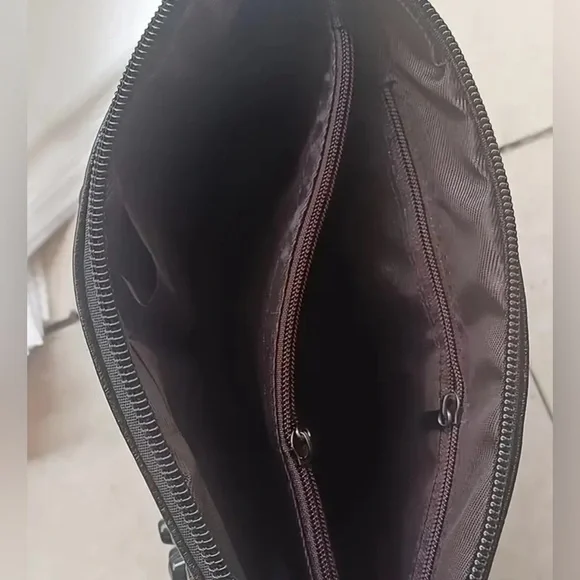 Black Rivet Grid Crossbody Shoulder Bag - Picture 3 of 5